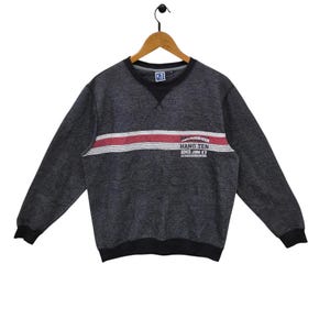Vtg Hang Ten Crewneck Sweatshirt Medium Vintage Hang Ten California Stripes Sweater Jumper Pullover Surf Black Size M