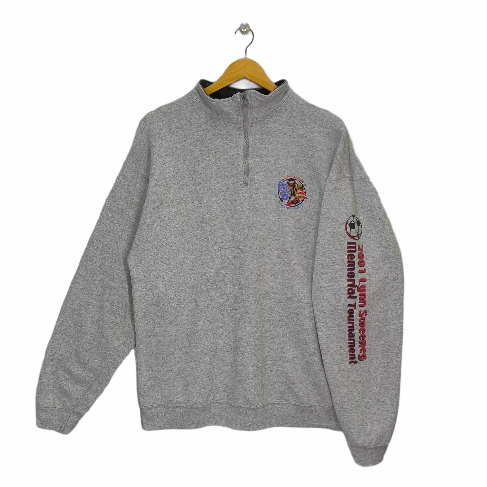 2001 Lynn Sweeney Memorial Tournament-trui X-Large Vintage Fruit of The Loom-sweater trui trui kwartrits grijs damesmaat XL