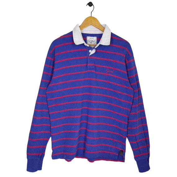 eeuw Boekhouding Kilometers Gant Rugger Polo Shirt Vintage Rugby Stripes Shirt Blue Red - Etsy
