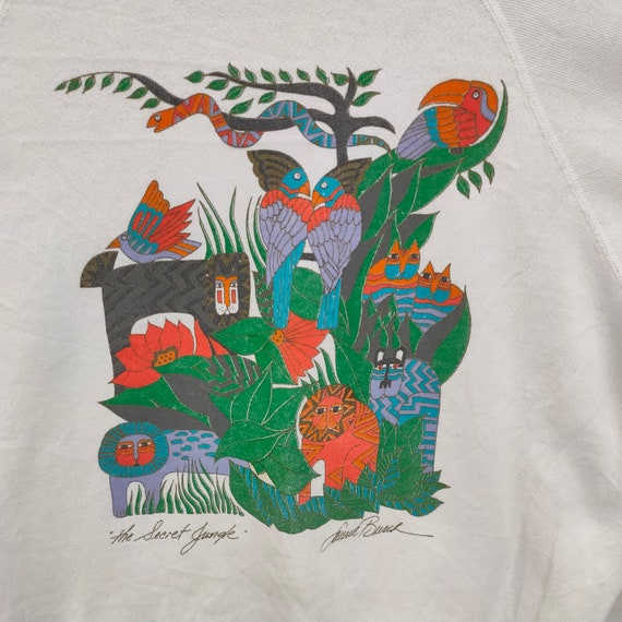 90s The Secret Jungle Raglan Sweatshirt Medium Vi… - image 8