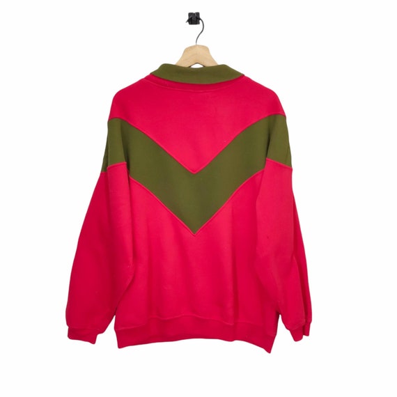 Y2K Rainbow Turtle Neck Sweatshirt Large Vintage … - image 2