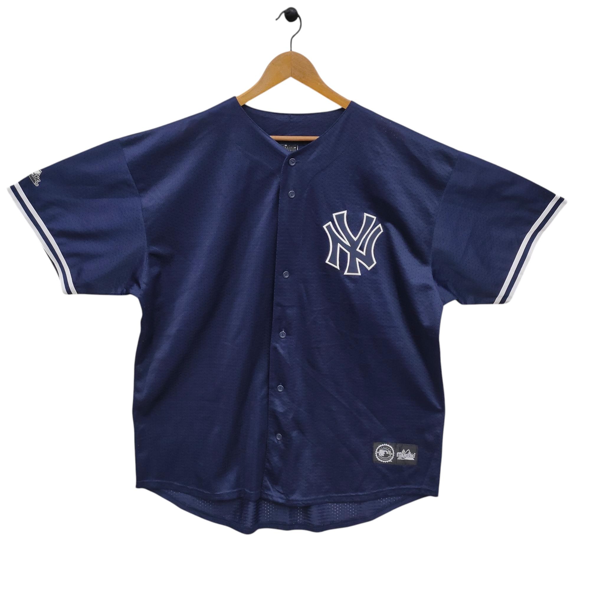 MLB【古着】MAJESTIC NEWYORK YANKEES Vtg New York Yankees Jersey Vintage Majestic MLB Button Down
