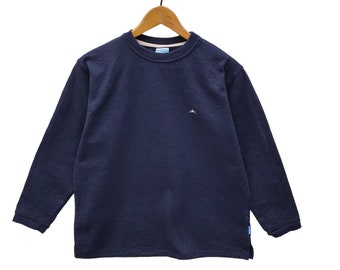 Vtg Decathlon Sweatshirt Medium Vintage Embroidery Logo Sweater Jumper Crewneck Navy Blue Size M