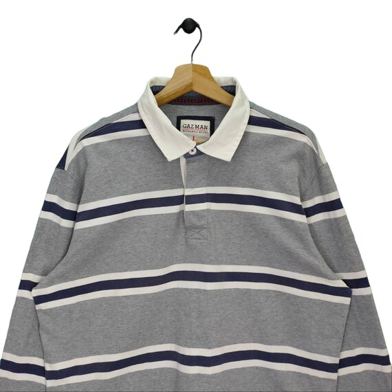 Vtg Gaz Man, Vintage Rugby Polo Shirt, Stripes Sh… - image 4