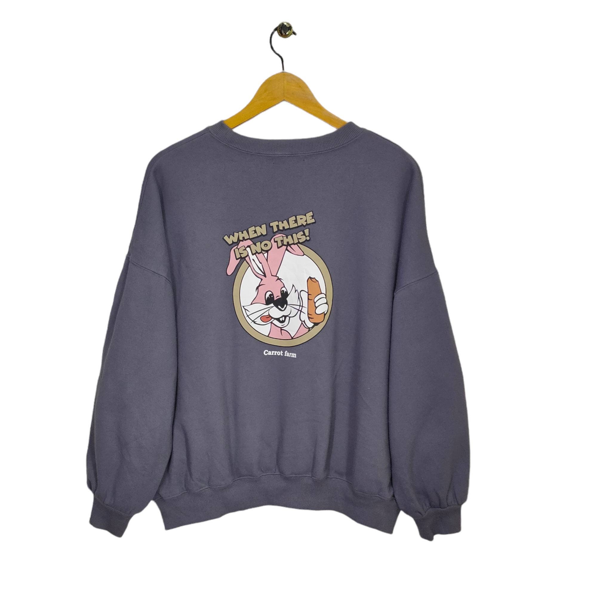 【GRAVER】24FW★ [UNISEX]Multi BUNNYS Sweatshirt 90s Cute Rabbit Crewneck Sweatshirt , Vintage Adorable Bunny