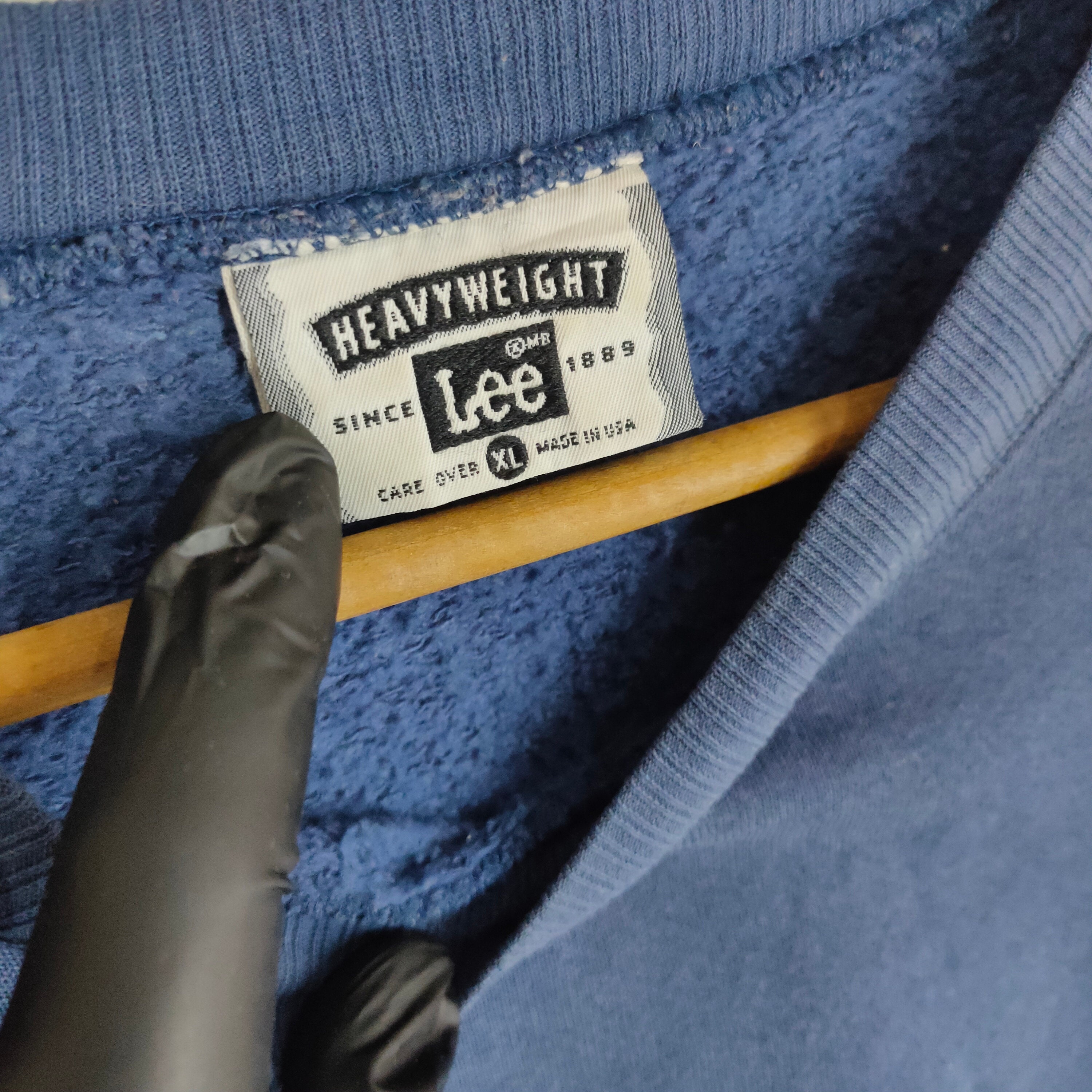 90s Lee Blank Sweatshirt Vintage Lee Heavyweight USA Plain Sweater Jumper Pullover Crewneck Navy Blue Size Etsy