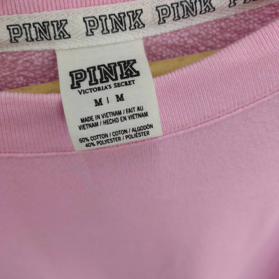 Pink crew neck sweater victoria secret hotsell