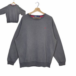 Polo Ralph Lauren Sweatshirt Vintage Polo Ralphlauren Sweater Jumper Pullover Embroidery Polo Pony Northern Mariana Islands Gray Mens Size L