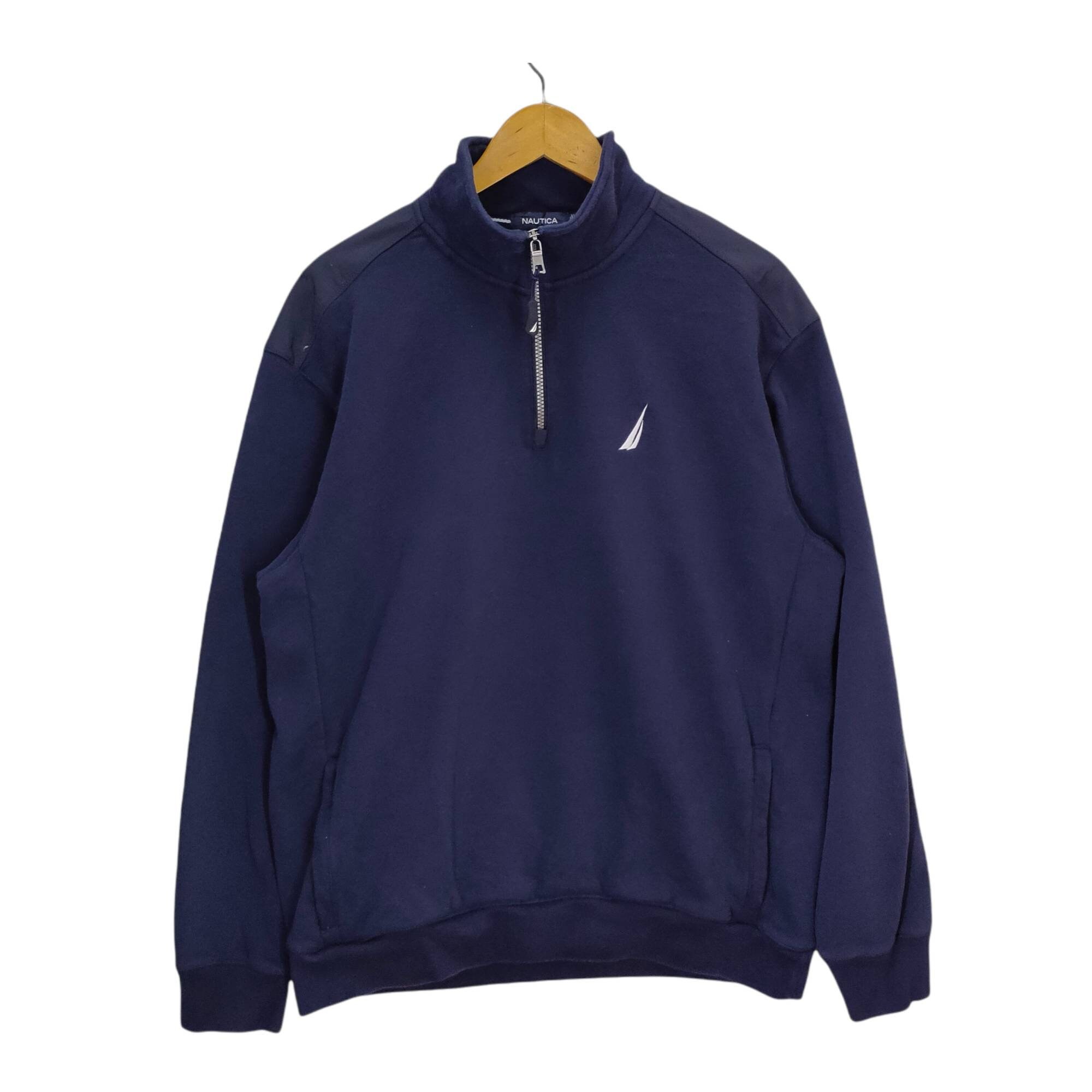 Pull Nautica 1/4 Zip Garçon – Bleu Marine, Taille S (8 Ans) – Neuf Avec étiquettes
