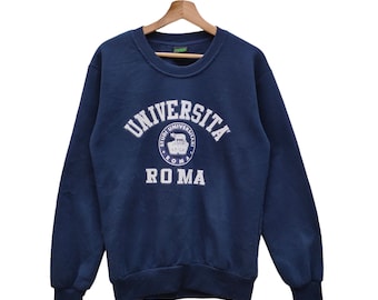 1990年代ヴィンテージローマ大学カレッジクルーネック/イタリア/NCAA 