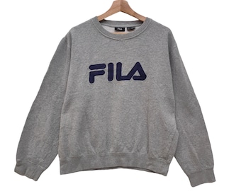 VTG Fila sweatshirt met ronde hals grote vintage Fila trui trui trui grijs maat L