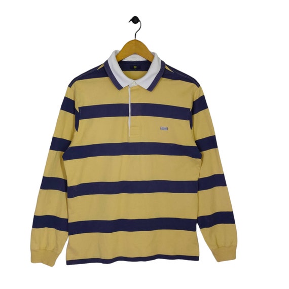 Rugby Polo Shirt, Vintage Rugby, Stripes Shirt, Vtg 9… Gem