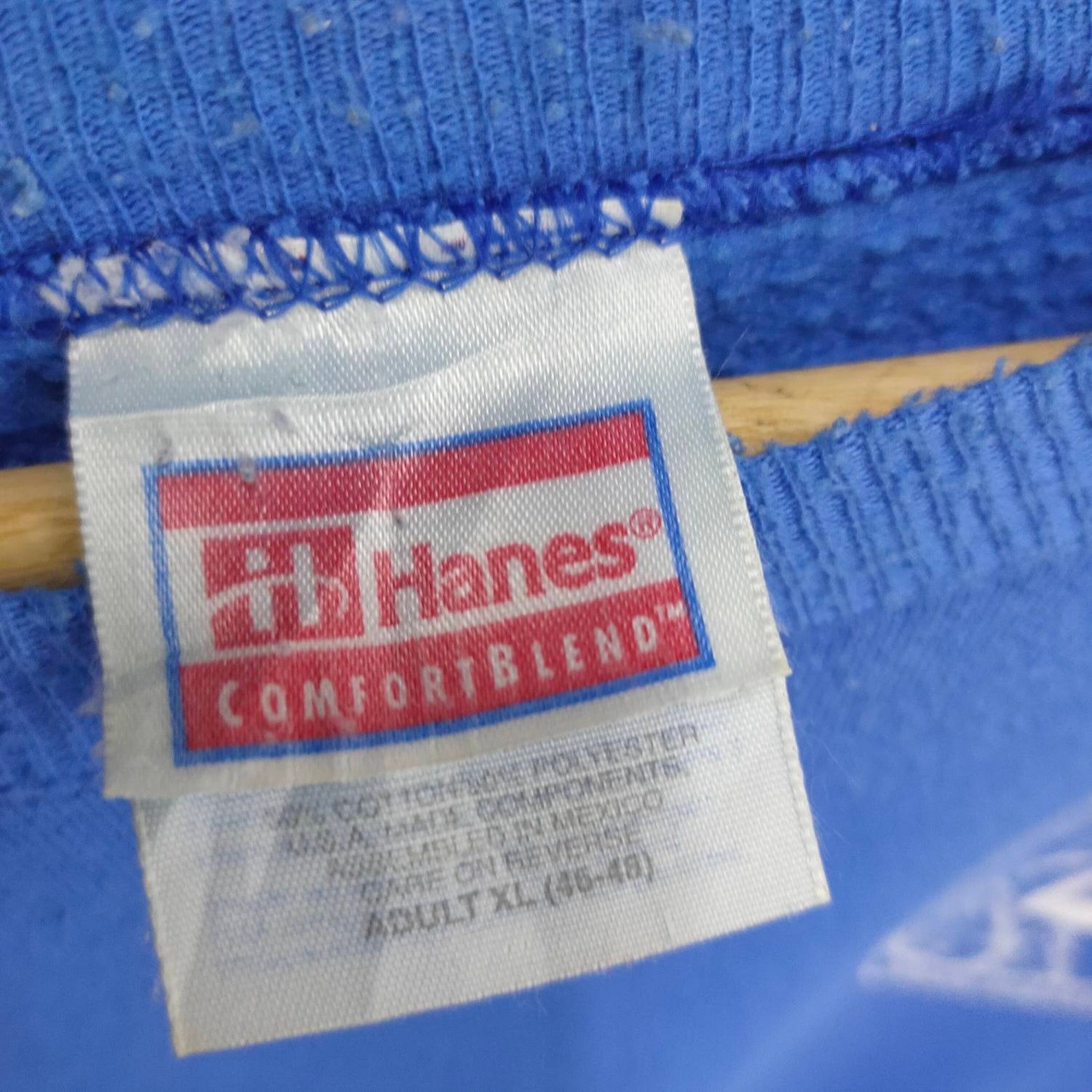Vintage 90'S Hanes college sweatshirt, size XL, men's unclear black type Vintage Second Hand