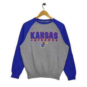 University Of Kansas Raglan  Sweatshirt Medium Vintage KU Kansas Jayhawks Embroidery Sweater Jumper Pullover Crewneck Size M
