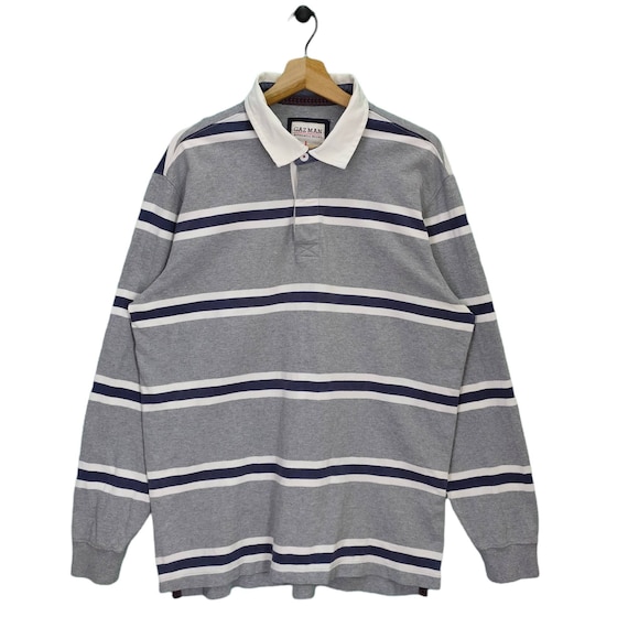 Vtg Gaz Man, Vintage Rugby Polo Shirt, Stripes Sh… - image 1