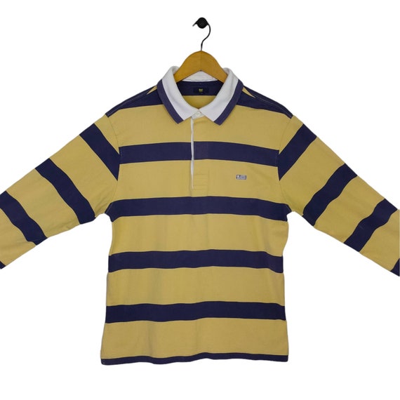Rugby Polo Shirt, Vintage Rugby, Stripes Shirt, Vtg 9… Gem