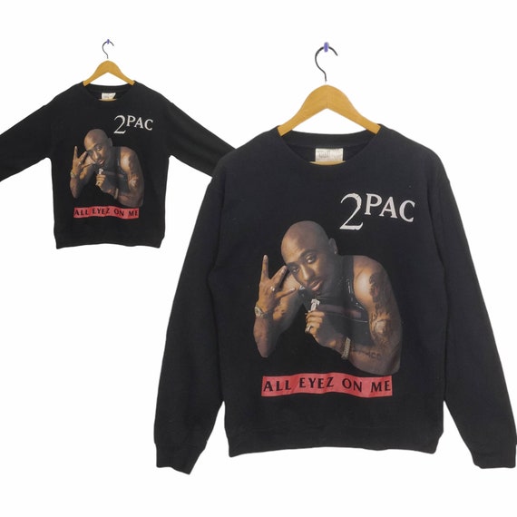 Sudadera 2Pac, Tupac Shakur, Todos los ojos puestos en mí, Suéter musical,  Cuello redondo con gráficos, Gangsta Rap, Jersey negro, Talla M -   México