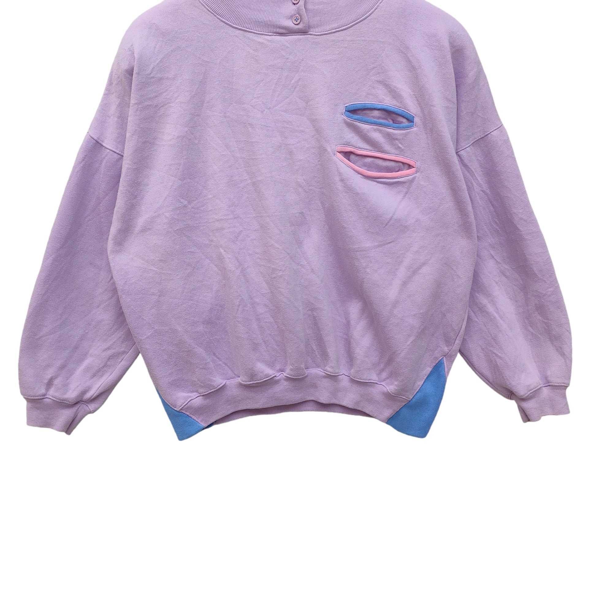 90s Drop Shoulder Starting Point Purple Sweatshirt Large