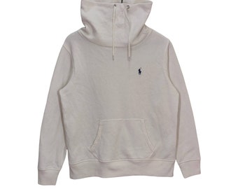 Vtg Polo Ralph Lauren Turtle Neck Sweatshirt Medium Vintage Polo Ralphlauren Sweater Jumper Pullover Embroidery Polo Pony White Size M