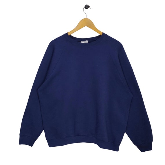 Vtg 90s Fruit of the Loom Raglan Sweatshirt Plain Vintage Blank