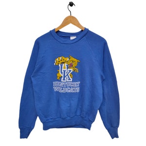 80s Kentucky Wildcats Raglan Sweatshirt Medium Vintage University of Kentucky Sweater Jumper Crewneck Blue Size M