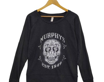 Vintage Murphys Raglan Sweatshirt , Murphys Skull , Medium