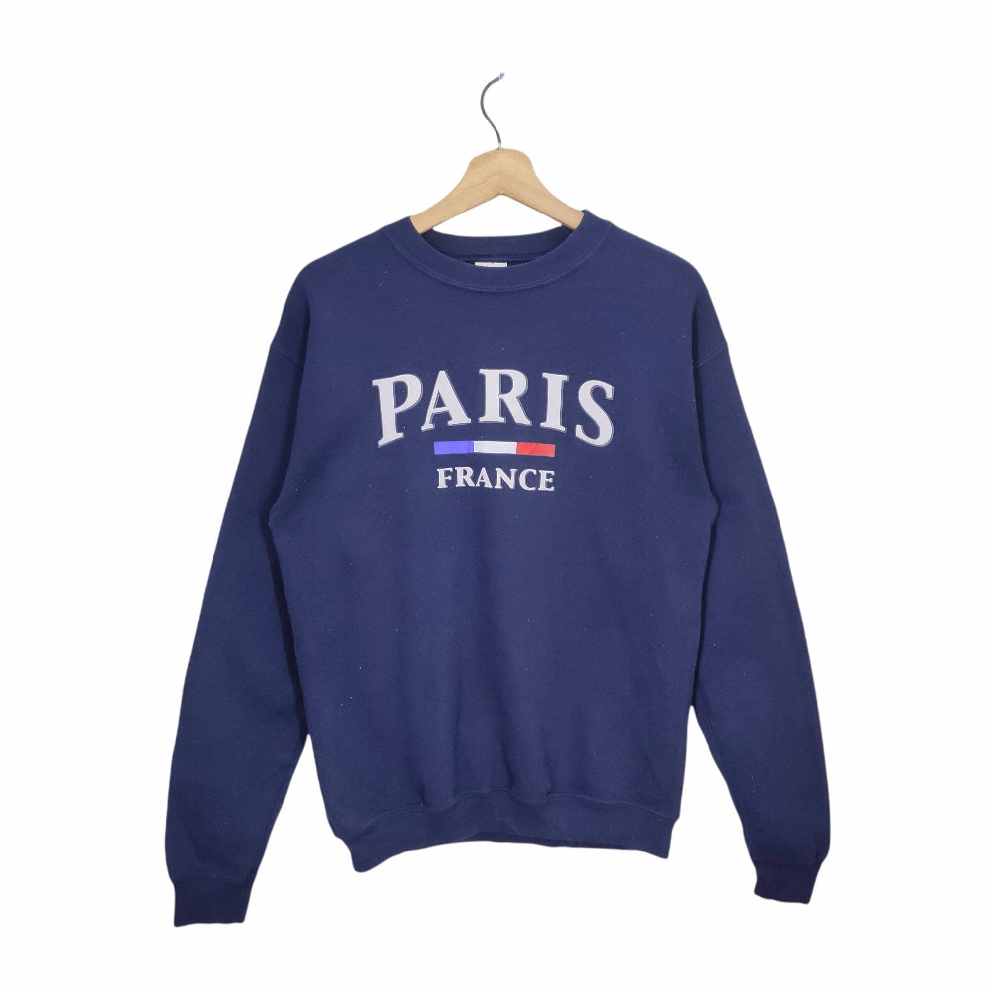 Y2K Paris France Crewneck Sweatshirt Small Vintage France Souvenir