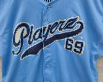 Vtg Players 69 Baseball Jersey X-large Vintage Jersey Hip Hop Rap 