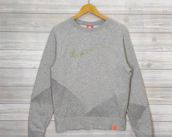 NIKE FLY Sweatshirt Raglan Small Vintage 90-tals Nike Swoosh Crewneck Tröja Nike Training Jogger Grå Storlek S