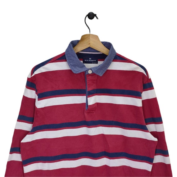 Blue Harbour Polo Shirt, Vintage Rugby, Stripes S… - image 4