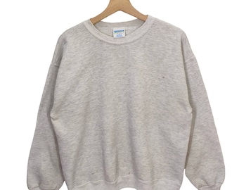 80s Distressed Hanes Blank Raglan Sweatshirt Made in USA Large