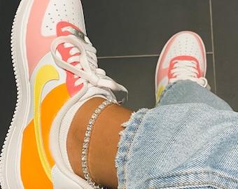 Colorblock Custom Air Force 1 Pink Yellow Orange Etsy India Colorblock Custom Air Force 1 Pink Yellow Orange Etsy India