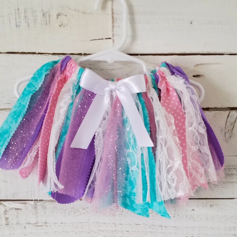 Girl baby boho fabric tutu/skirt/ with pink tulle and white | Etsy