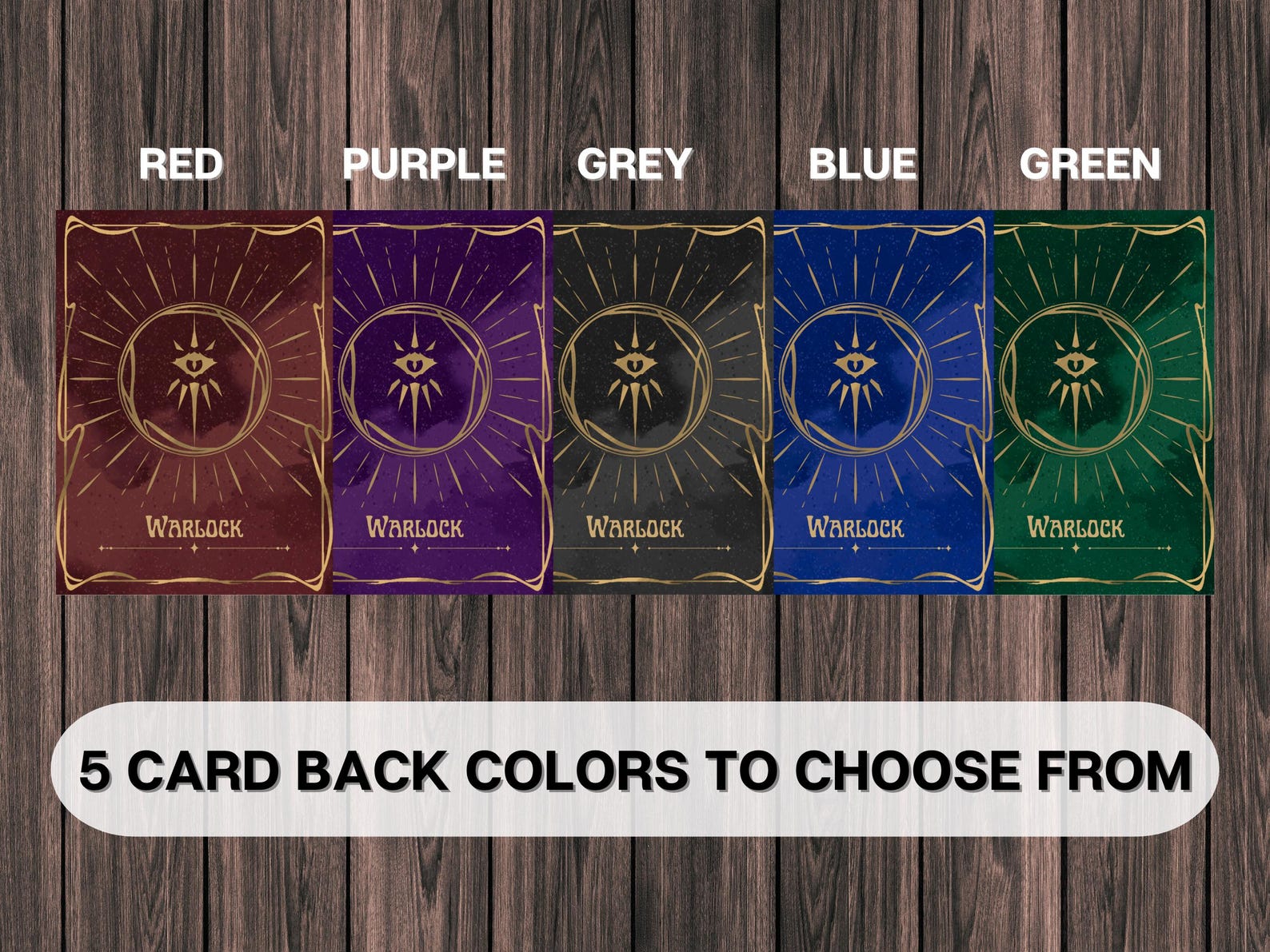 Dnd Warlock Spell Cards, Dungeons and Dragons Printable, D&D 5E 2014 ...