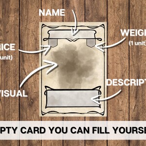 Dnd Dungeoneer's Pack Item Equipment Cards, Dungeons and Dragons ...