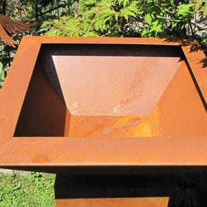 Edelrost Dekoschale quadratisch, 55 cm Gartendeko Rost Gartendekoration Rostdeko Metall