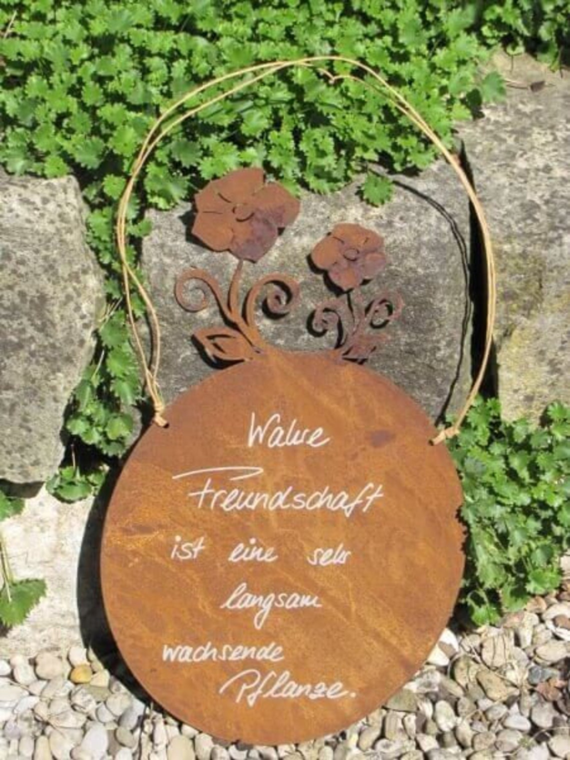 Edelrost Poem Table friendship Rostschild Metal Etsy