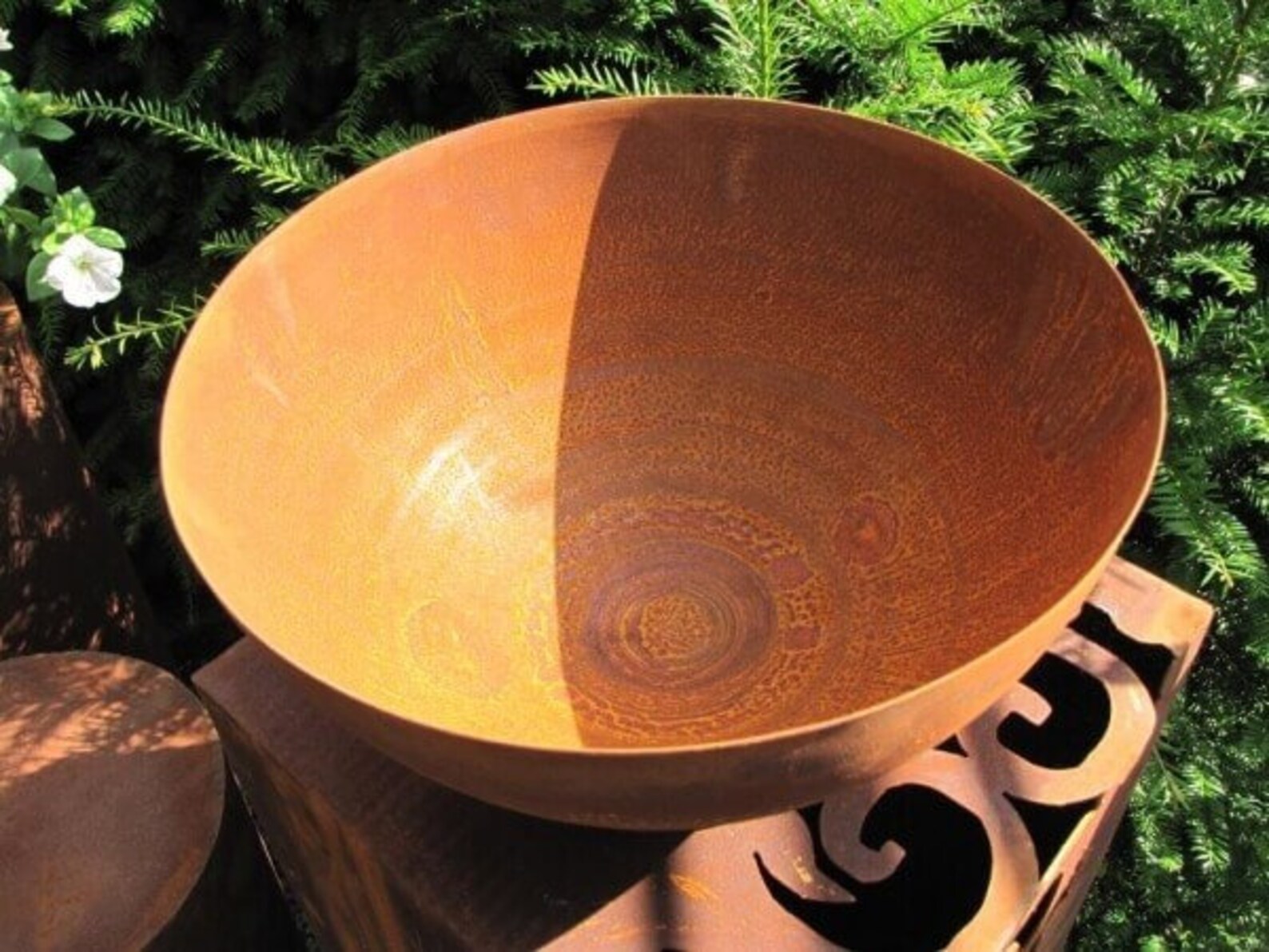 Stainless rust hemisphere bowl without haltering 25 cm to 60 Etsy