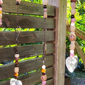 Mobile "Romance", Metallherzen Boho Fenster Aufhänger, Suncatcher, Boho Mobile