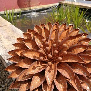 Edelrost Blume Volaria Rostblume Metallblume Gartendeko Rost