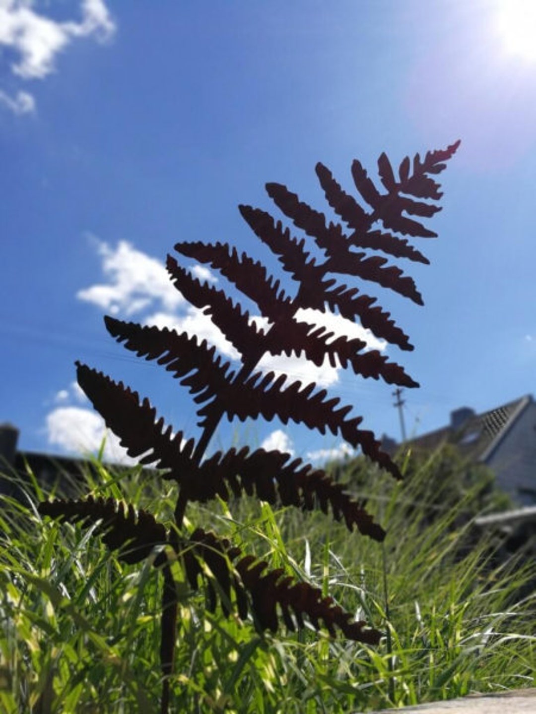 Patina Fern Leaf for Sticking Garden Decoration Rust Metal Rust ...