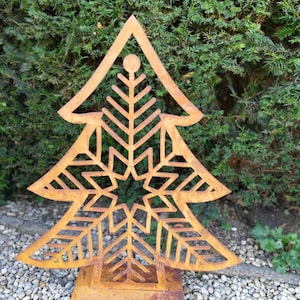 Edelrost Schneefir Natale Gartenko Metal Rustdeko Edelrost Gartendeko