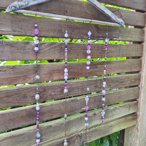 Sonnenfänger Baingani, violett, mit Kleiderbügel Boho Fenster Aufhänger, Suncatcher, Boho Mobile