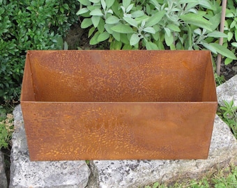 Fioriera in acciaio Corten da 40 cm, 60 cm, 80 cm o 108,5 cm