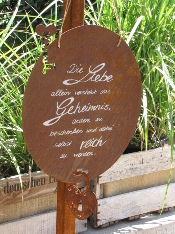 Edelrost Poetry Table castle Castle Rostschild Etsy