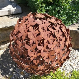 Patina rust ball butterflies garden decoration rust garden decoration rust decoration metal