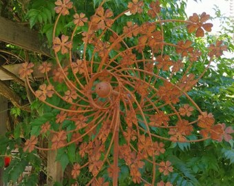 Edelrost Windrad Blütentraum Gartendeko Rost Rostdeko Gartendekoration