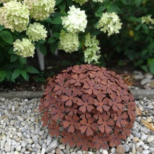 Edelrost flower hydrangea hydrangea rust flower metal flower garden decoration rust image 5