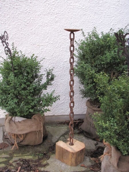 Edelrost Kerzenhalter Candle Chain gerade groß Gartendeko | Etsy