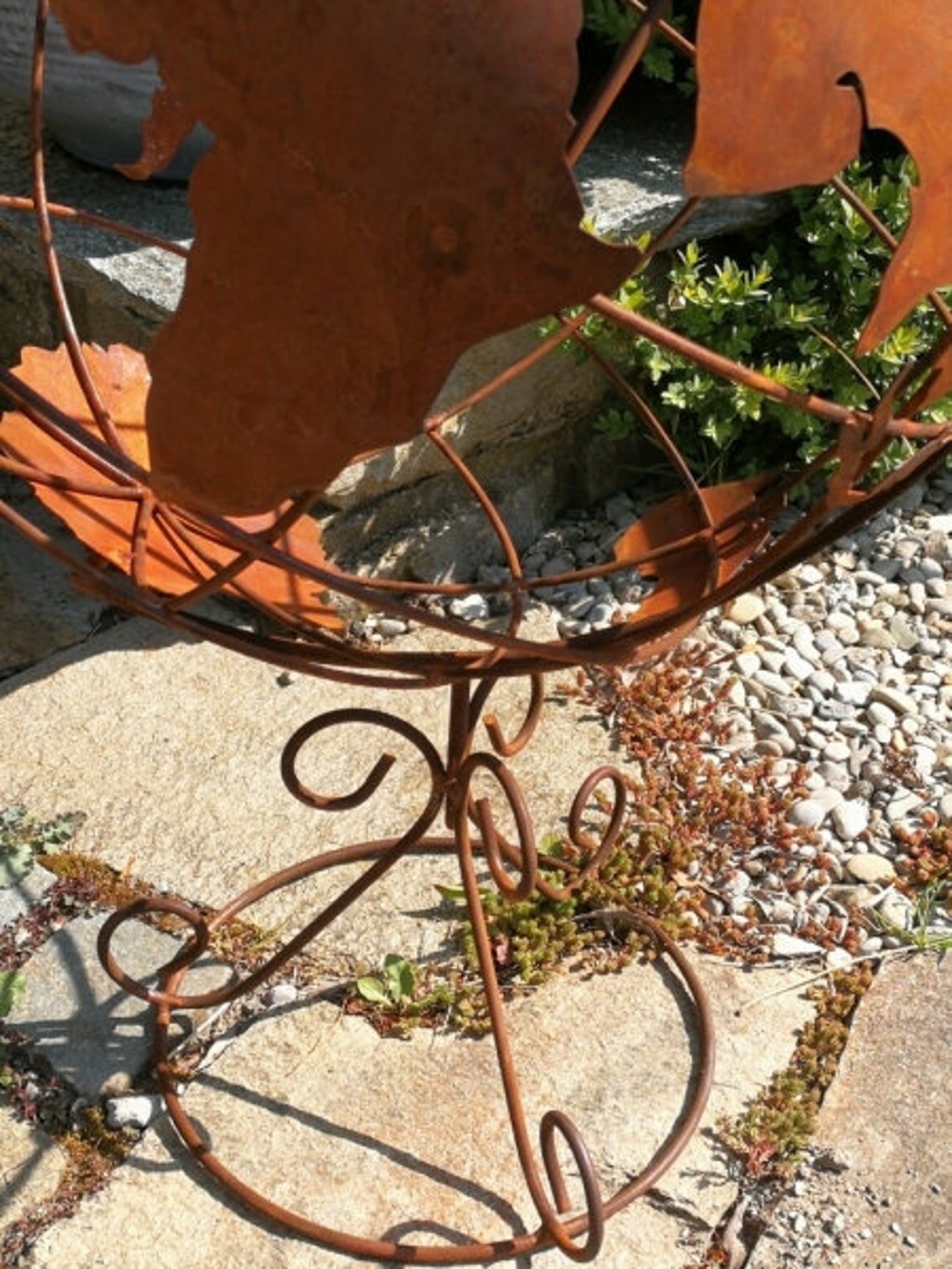 Edelrost Weltkugel Gartendeko Rost Gartendekoration Rostdeko Etsy